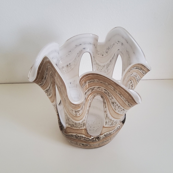 Vintage Jozefina Makora Krosno Swirl Art Glass Vase - Picture 3 of 6